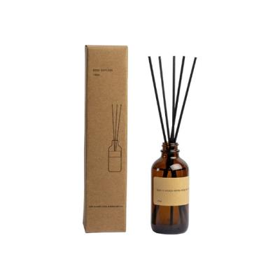 China Custom Made Aroma Rattan Stick Oil Diffuser Home Luxury Home Reed Diffuser Boxes Wrapping Paper Aroma Stick Oil Diffuser for sale