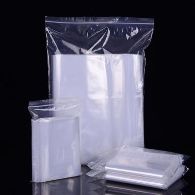 China Factory Moisture Proof In Stock LDPE PE Self Press Handle Food Grade Plastic Clear Resealable Zip Lock Bags For Sale for sale