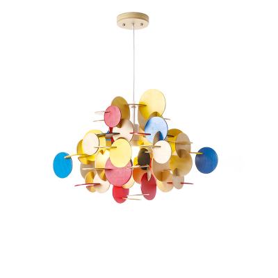 China Modern creative colorful wood living room cafe color design chandelier normann copenhagen copenhagen bau wood lamp for sale