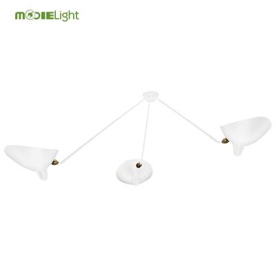 China Mid Century Modern Black Industrial Multi Kitchen Lamp Living Room Bar Ceiling Lights White Hanging Led Fixtures for sale