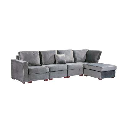 China Modern gray living room sofa (other) 4 seater adjustable cheap living room sofa for sale