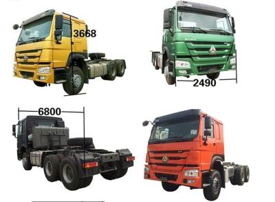 China Tubeless banden ontwerp gebruikt Sinotruk HOWO 371 Truck Head Tractor Dump Truck met korting Te koop