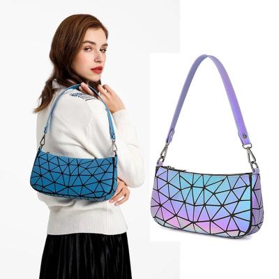 China AZB550 Fashion Luminous Geometric Fashion Shoulder Bags Ladies Women Handbag Armpit Cross - Body Hobo Bag Women for sale