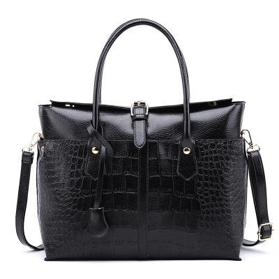 China High Quality AZB339 Factory Factory Crocodile Shoulder Handbag Women Handbag PU Fashion Leather Handbag Handle Ladies Handbag for sale