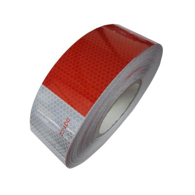 Chine 50 mm Tape réfléchissante rouge-blanc DOT-C2 Lumière Tape réfléchissante Perles de verre Tape réfléchissante à vendre