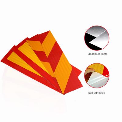 China Aluminium Rear Marking Reflective Sticker Plate High Visibility Bumper Stickers for Car for sale