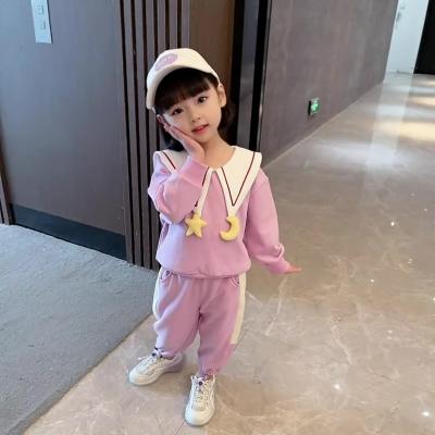 China SXCCYH fashion girls' spring baby and autumn new costume children's sweater sports two-piece set for sale