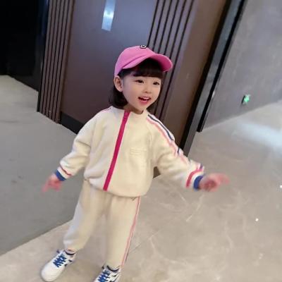 China Fashion SXCCYH 2022 new children's sports suit girls' two-piece fashionable two-piece coat Korean spring for sale