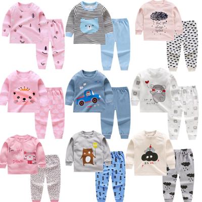 China CCYH 2pcs High Quality Cute Cartoon 100% Cotton Breathable Pajamas Sleepwear Children Sleepwear Sets Children's Pajamas for sale