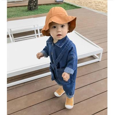 China 100%Cotton factory price denim overalls korean style baby autumn clothes baby romper overalls CCYH for sale