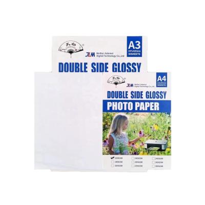 China Instant Dry A4 Size 120g Cast Coated Double Side High Glossy Cast Coated Inkjet Photo Paper for sale