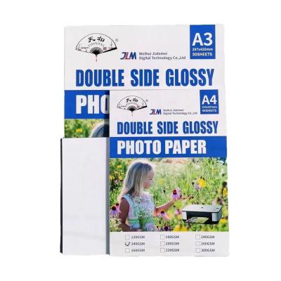 China Instant Dry A4  Size 140g Professional Photographic Paper Cast Coated Double Side High Glossy Photo Paper for sale