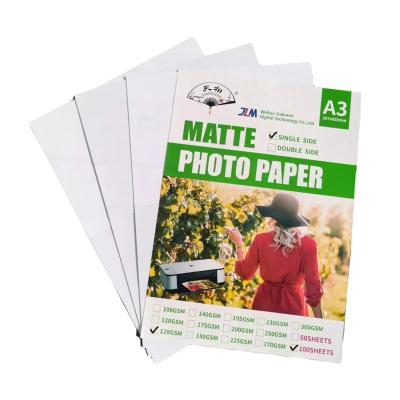 China Professional Photographic Paper Instant Dry A4 128g Cast Coated Single-sided Matte Inkjet Printing Photo Paper for sale