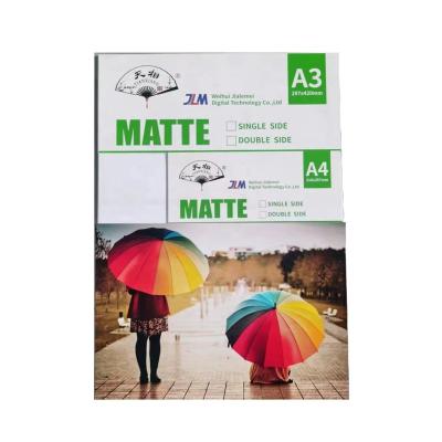 China Instant Dry A4 128g high quality cast coated single side matte photo paper for inkjet printer for sale