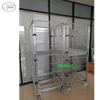 China Hand Collapsible Collapsible Stacking Logistic Trolley for sale