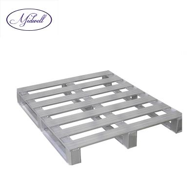 China Corrosion Protection Japan Korea 1100x1100 Four Way Entry Stacking Aluminum Alloy Pallet For Rack Use for sale