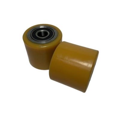 China Manufacturing Plant 80*70mm 6204 Bearing PU Load Wheel For Linde Pallet Truck for sale