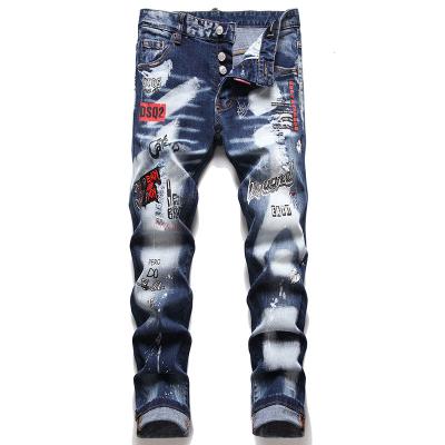 China Wholesale Custom Jeans New Design Breathable Plus Size Mens Jeans Washed Gradient Color Fashion Hip Hop Pantalones Jeans for sale