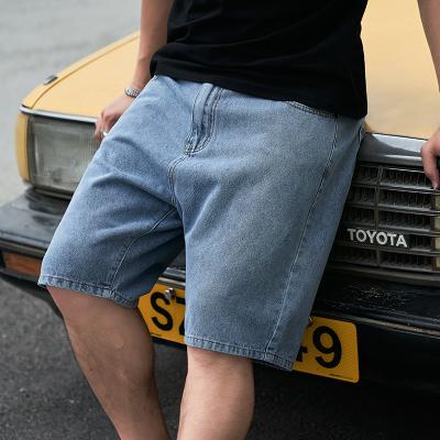 China Breathable OEM service plus size mens jeans wholesale price oversized mens jeans boys denim short pants Homme for sale