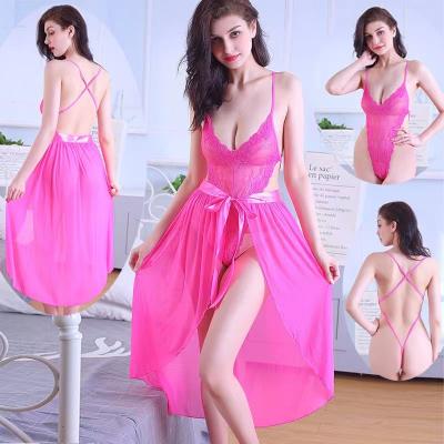 China European adult one-piece mesh sexy mature woman lingerie new and American sexy lingerie temptation three-point suit skirt for sale