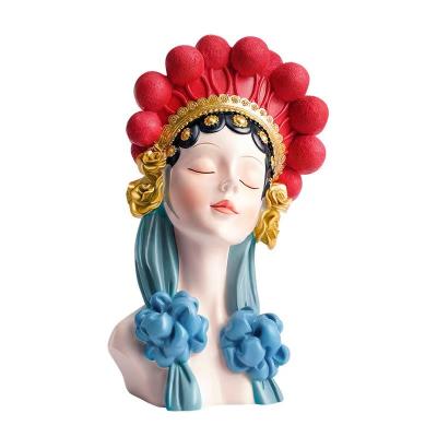 China Europe 2022 new guochaofeng Peking Opera home furniture Huadan home accessories creative porch living room desktop decoration for sale