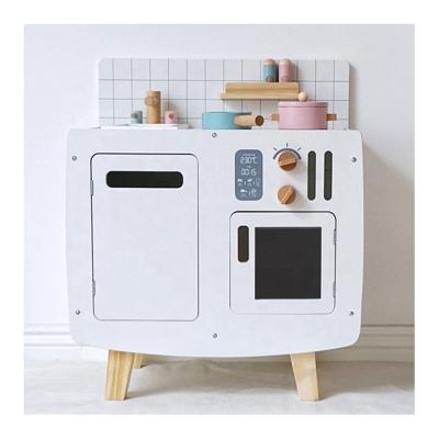 China Wooden Children's Kitchen Toy Preschool Toy Kitchen Set Baby Play House Cooking Toys for sale