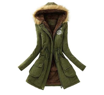 China Coldker Anti-Shrink Women's Fur Hooded Slim Winter Parka Warm Long Collar Coat Outwear Jacket for sale