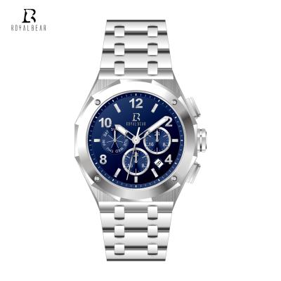 China Luxury Multifunctional 316L Stainless Steel Japan Movement 5 Atmosphere MOQ 50pcs Chrono Day/Date Men's Watch for sale