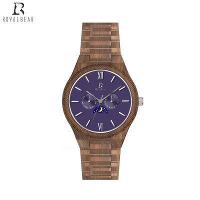 China 2021 Unique Design Fashion New Arrival BEAR Chronograph Luxury Branded Men Watch ROYAL Wood With Sports Style for sale