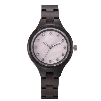 China Non-Specific Wooden Shell Dial Ladies Watches For Women Factory Watch Band Case China High Quality Wooden Watch Display for sale