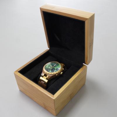 China Custom Wholesale Luxury Wooden Gift Packaging Bamboo Wooden Watch Box for sale