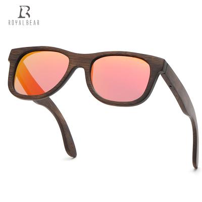 China Custom Logo Mens Retro Polarized Wooden Bear Sunglasses Ws01A Wholesale Royal Durable China Wooden Frame With Case for sale