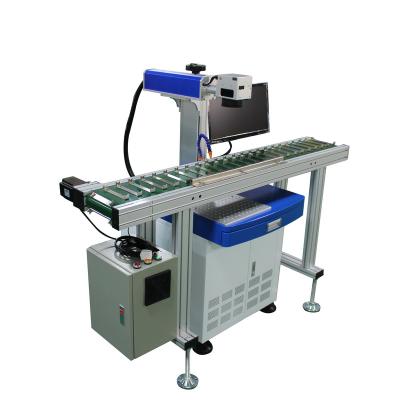 China Laser Marking Hunst High Efficiency Fly Laser Marking Machine 20w For Pen Wand Lines for sale