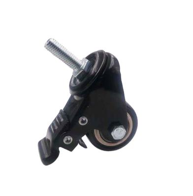 China Small Swivel 1.5inch/40mm Contemporary Furniture 8x25 Threaded Stem Light Duty PVC Locking Caster Wheel for sale