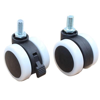 China Modern 40mm 50mm Caster Wheels Office Chair Parts PU Wheel Furniture Wheel for sale