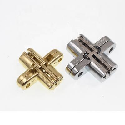 China Modern 180 degree door concealecd hinges folding door invisible cross hidden golden hinges for wardrobe for sale