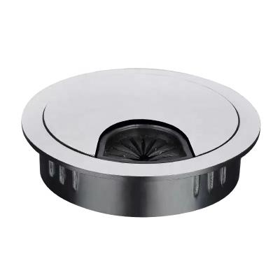 China Modern Zinc Alloy Decorative Round Grommet Cable Desktop Desktop Outlet Box for sale