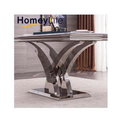 China Adjustable small smart home furniture resin modern tea table coffee table (other) stainless steel marble base for sale