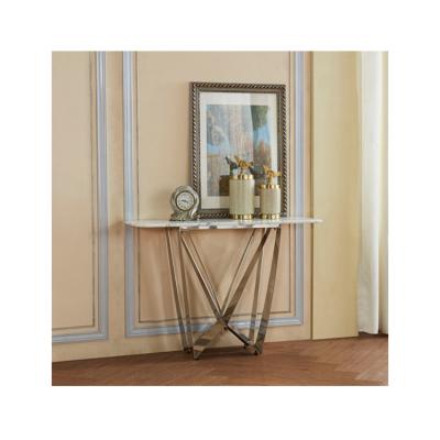 China Foshan French Design Marble Living Room Marble Fixed Console Table for sale