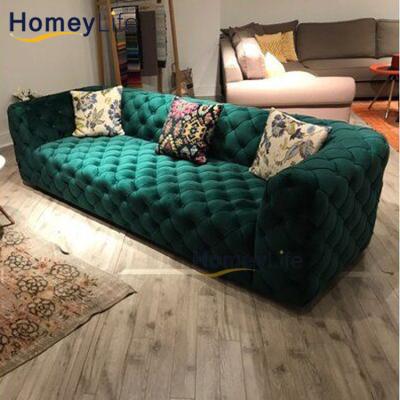 China Convertible Furniture Luxury Modern Living Room Leather Upholstery 3 Seater Recliners Chesterfield Sofa Sectional Office Villa Set for sale