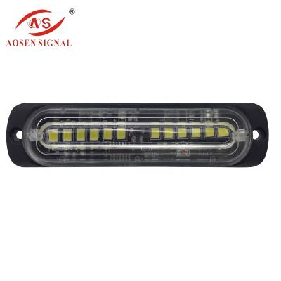 China 12 Volt High Brightness Waterproof/Windproof/Dustproof Amber Led Strobe Emergency Beacon Grill Warning Light Bar for sale