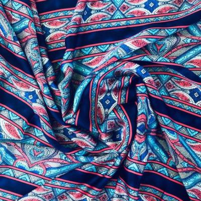 China Sheer Printed Silk With Format printing textile Inkjet Knit Fabric For T Shirt Textile for sale