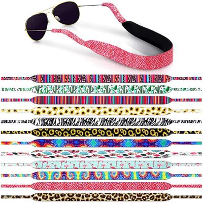 China Floral Pattern Sunglass Grip Glasses Straps Neoprene Eyewear Retainer Sunglasses Lanyard Sunglass Holder Strap Durable Floating Safe Soft for sale