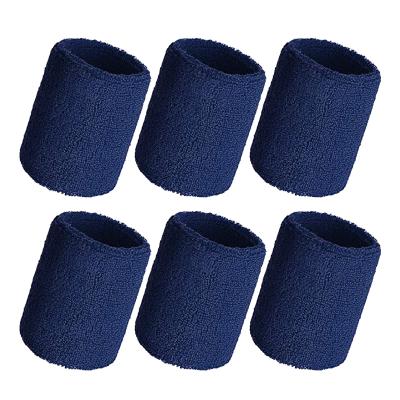 China Comfortable Lightweight Dark Blue Color Wrist Sleeve Wrist Bands Sports Wristbands For Fitness Wrist Protect for sale