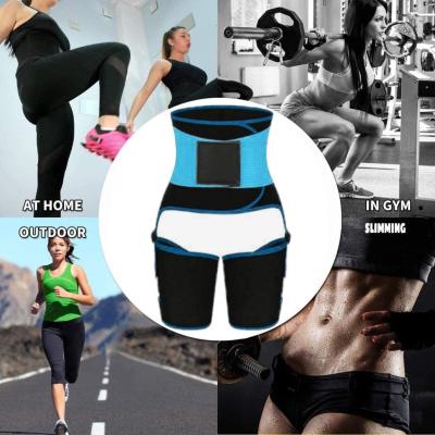 China Adjustable Neoprene Body Slimming Shaper 3 in 1 Waist Butt Lifter Body Trainer Shapewear Weight Lost Waist and Thigh Slimmer Trimmer Sweats for sale