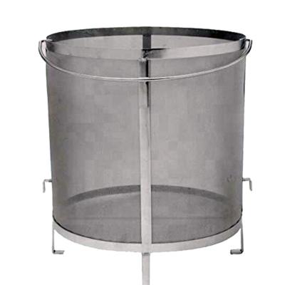 China Liquid Home Custom Price Promotion Stainless Steel Basket Barrel Filtration Hopper Beer Brewing Dry Filter for sale