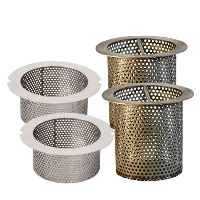 China Custom Filtration Equipment Factory Stainless Steel Perforated Floor Drain Filter For Filtering Sewage for sale