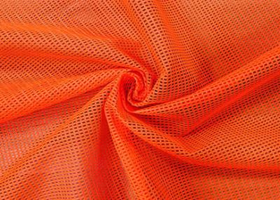 China 90GSM 100 Prozent Polyester-Maschen-Gewebe-für Schuh-orange rote Neonfarbe zu verkaufen