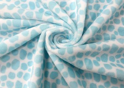 China Samt-Gewebe-Vlies-materieller blauer Leopard-Druck 100% des Polyester-210GSM zu verkaufen