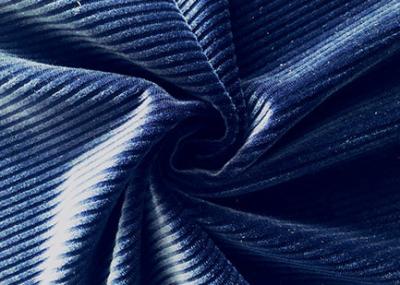 Cina tessuto elastico del velluto a coste del poliestere di 250GSM 92% per i blu navy degli accessori in vendita